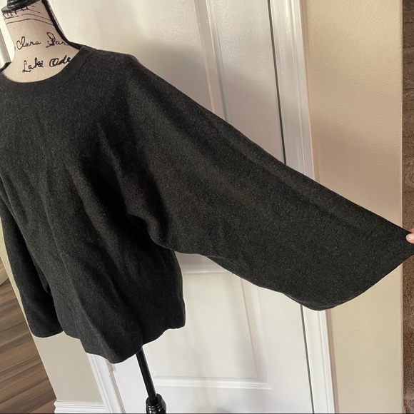 COS Dark Gray Kimono Inspired Wool Sweater - Picture 6 of 12